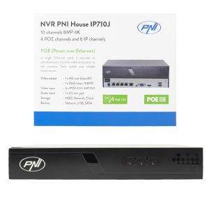 NVR POE PNI House IP710J, 10 canale 4K 8MP