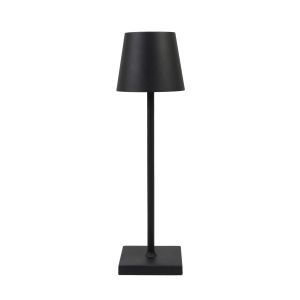 Lampa de masa PNI neagra, lumina calda, cu acumulator