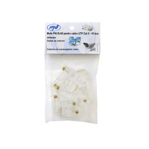 Mufa PNI RJ45 pentru cablu UTP Cat 5 set 10 buc