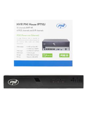 NVR POE PNI House IP710J, 10 canale 4K 8MP