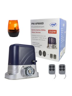 Kit automatizare porti PNI AP800D, motor, fotocelule, telecomanda, lampa, 230V, 1100 N si 800KG poarta culisanta