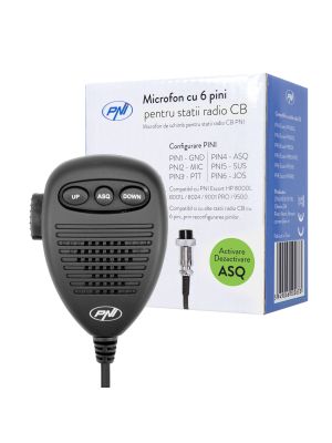 Microfon cu 6 pini pentru statii radio PNI Escort HP 8000L/8001L/8024/9001 PRO/9500/8900