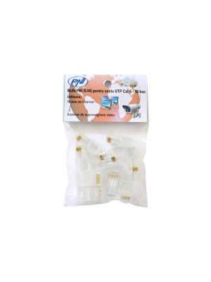 Mufa PNI RJ45 pentru cablu UTP Cat 6 set 10 buc