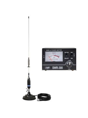 Antena CB PNI S75 cu magnet si reflectometru pentru masurare SWR