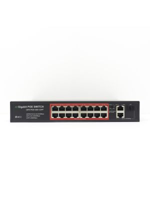 Switch POE PNI SWPOE162 cu 16 porturi POE si 2 porturi 1000Mbps